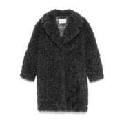 Grijze Cocon Shearling Bontjas Stand Studio , Gray , Dames