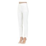 Elegante witte broek met gouden details Simona Corsellini , White , Da...