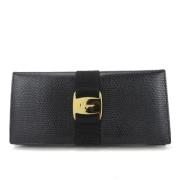 Pre-owned Leather wallets Salvatore Ferragamo Pre-owned , Black , Dame...