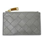 Pre-owned Leather wallets Bottega Veneta Vintage , Gray , Dames