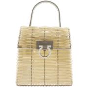 Pre-owned Plastic handbags Salvatore Ferragamo Pre-owned , Beige , Dam...