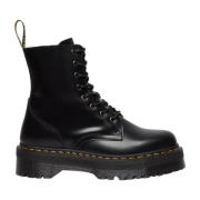 Platform Enkellaars, Ritssluiting, Ronde Neus Dr. Martens , Black , Da...