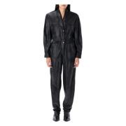 Zwart V-hals Jumpsuit Buitenkleding Isabel Marant , Black , Dames