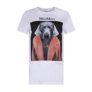 Hondenprint Katoenen T-shirt Max Mara , Multicolor , Dames