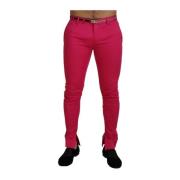 Roze Rits Gesp Taille Broek Dolce & Gabbana , Pink , Heren