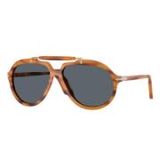 Senna Blauwe Lens Zonnebril Persol , Brown , Dames