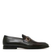 Zwarte Leren Instaploafers Salvatore Ferragamo , Black , Heren