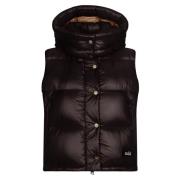 Donsvest IN Glanzend Nylon add , Black , Dames