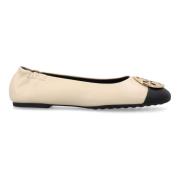 Gesloten Balletflats in Crème Zwart Goud Tory Burch , Beige , Dames