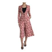 Roze Brokaat Culotte Pak Dolce & Gabbana , Pink , Dames