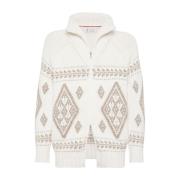 Luxe Sweaters Collectie Brunello Cucinelli , Beige , Heren