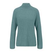 Turtleneck Melange Sweater Fynch-Hatton , Blue , Dames