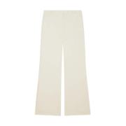 Lage Taille Twill Broek Patrizia Pepe , White , Dames