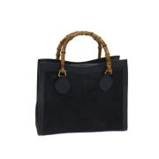 Pre-owned Suede handbags Gucci Vintage , Blue , Dames