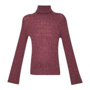 Gevlochten Dolcevita Sweater Liu Jo , Purple , Dames