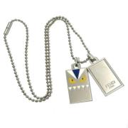 Pre-owned Metal necklaces Fendi Vintage , Gray , Dames