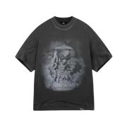 Atlas Print Katoenen T-shirt Represent , Gray , Heren