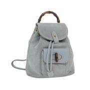 Pre-owned Leather backpacks Gucci Vintage , Blue , Dames