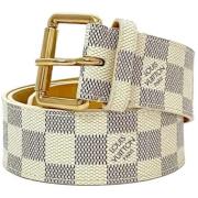 Pre-owned Canvas belts Louis Vuitton Vintage , White , Dames