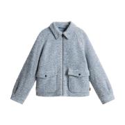 Casual wollen overhemdjack Woolrich , Blue , Dames