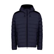 Blauwe Winter Hooded Pufferjas Ciesse Piumini , Blue , Heren