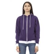 Trendy hoodie in dubbele kleur stijl Baldinini , Purple , Dames