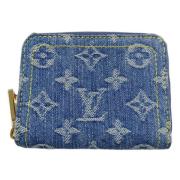 Pre-owned Denim wallets Louis Vuitton Vintage , Blue , Dames