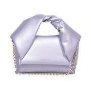 Elegante Lila Satijnen Stoffen Tas JW Anderson , Purple , Dames