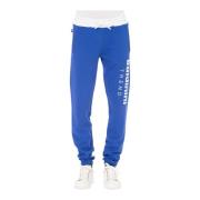 Sportieve Sweatpants met Koordsluiting Baldinini , Blue , Heren