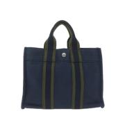 Pre-owned Canvas handbags Hermès Vintage , Blue , Dames