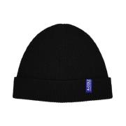 Geribbelde Structuur Beanie in Zwart A-Cold-Wall , Black , Unisex