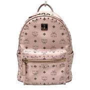 Pre-owned Leather backpacks MCM Pre-owned , Pink , Dames