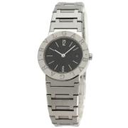 Pre-owned Stainless Steel watches Bvlgari Vintage , Black , Dames