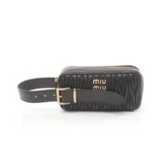 Pre-owned Leather handbags Miu Miu Pre-owned , Black , Dames