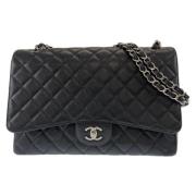 Pre-owned Leather chanel-bags Chanel Vintage , Black , Dames