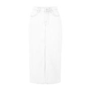 Witte Denim Maxi Rok Rich & Royal , White , Dames