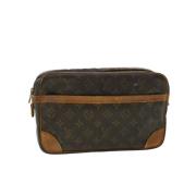 Pre-owned Canvas clutches Louis Vuitton Vintage , Brown , Dames