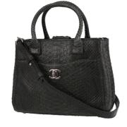 Pre-owned Leather chanel-bags Chanel Vintage , Gray , Dames