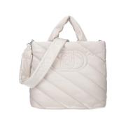 Elegante beige handtas met gouden details Liu Jo , Beige , Dames