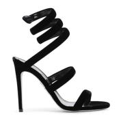 Zwarte Sandalen voor Elegante Stijl René Caovilla , Black , Dames