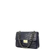 Pre-owned Leather chanel-bags Chanel Vintage , Blue , Dames