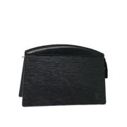 Pre-owned Leather clutches Louis Vuitton Vintage , Black , Dames