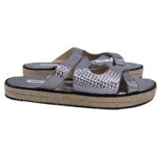 Pre-owned Leather sandals Jimmy Choo Pre-owned , Gray , Dames