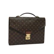 Pre-owned Canvas handbags Louis Vuitton Vintage , Brown , Dames