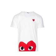 Casual Katoenen T-shirt Comme des Garçons , White , Heren