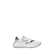 Witte Leren Sneakers Minimalistische Stijl Emporio Armani EA7 , White ...