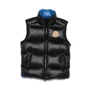 Zwarte Gewatteerde Dons Gilet Moncler , Black , Heren