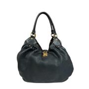 Pre-owned Leather handbags Louis Vuitton Vintage , Black , Dames