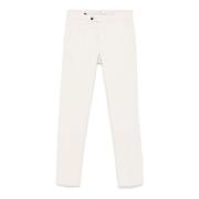 Witte Katoenen Chino met Zakken Briglia , White , Heren