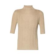 Gouden Sweater Elegant Glamour Lurex Liu Jo , Yellow , Dames